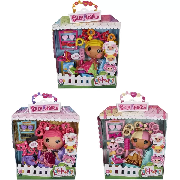 Lalaloopsy Silly Hair Doll  Confetti Carnivale with Pet Cat 13quot Masquerade Ball Party Theme Hair Styling Doll with Pink Hair ampamp 11 Accessories in Reusable Salon Package playset for Ages 3103