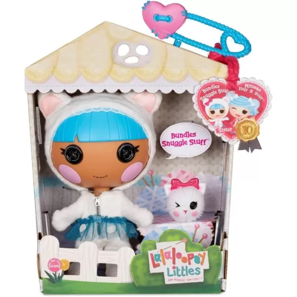 Lalaloopsy Littles 7quot Winter Doll  Bundles Snuggle Stuff with Pet Yarn Ball Bear BlueWhite Outfit ampamp Accessories Reusable House Playset Ages 3103 Years