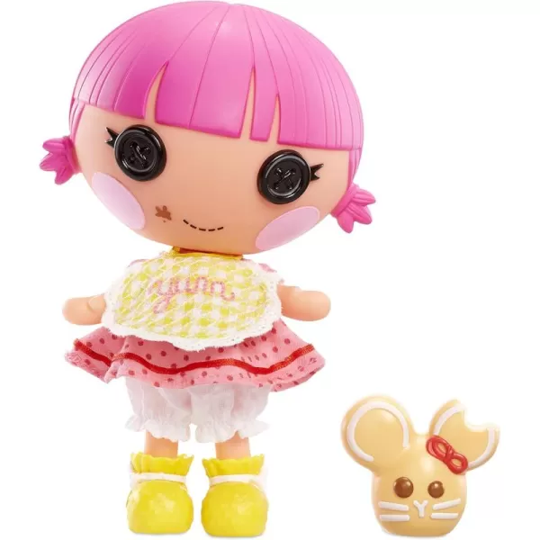 Lalaloopsy Littles Doll Sprinkle Spice Cookie ampamp Pet Mouse 7quot Baker Figure PinkYellow Outfit Accessories Reusable House Playset  Ages 3