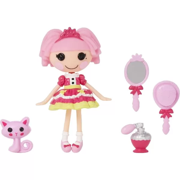 Lalaloopsy Mini Doll  Jewel Sparkles with Mini Pet Persian Cat 3quot Mini Princess Doll with Accessories in Reusable House Package playset for Ages 3103 Multicolor 579045
