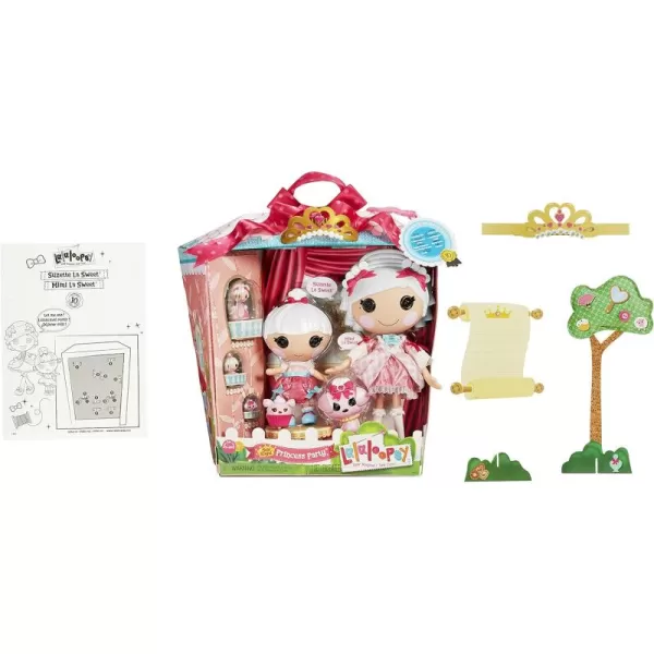 Lalaloopsy Sew Royal Princess Party  Suzette ampamp Mimi La Sweet 4 Princess Dolls Large  Littles  Minis  3 Pets and Tiara in Reusable Castle Package playset for Ages 3103580720C3