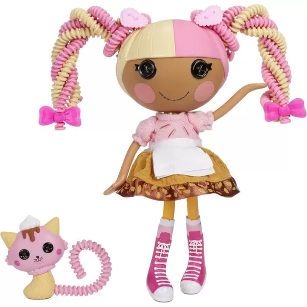 Lalaloopsy Silly Hair Doll Scoops Waffle Cone Doll and Pet Cat 13quot Ice Cream Multicolor Hair Styling Doll ampamp 11 Accessories Salon Playset Kids Gifts Toys for Girls Ages 3 4 5 to 103 Years Old