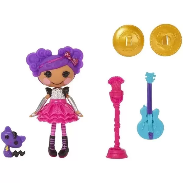imageLalaloopsy Mini Doll  Storm E Sky with Mini Pet Cool Cat 3quot Rocker Musician Purple Doll with Mini Guitar and More Accessories in Reusable House Package playset for Ages 3103Multicolor582007
