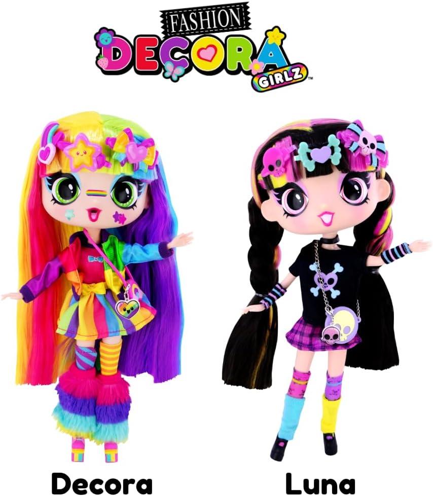 imageDecora Fashion Girlz Doll 11 inchesDecora  Luna  Set of 2 Fashion Dolls  Set of 2 Colorful Dolls  Nicely Packaged Set of Doll Clothes Dolls ampamp Accessories