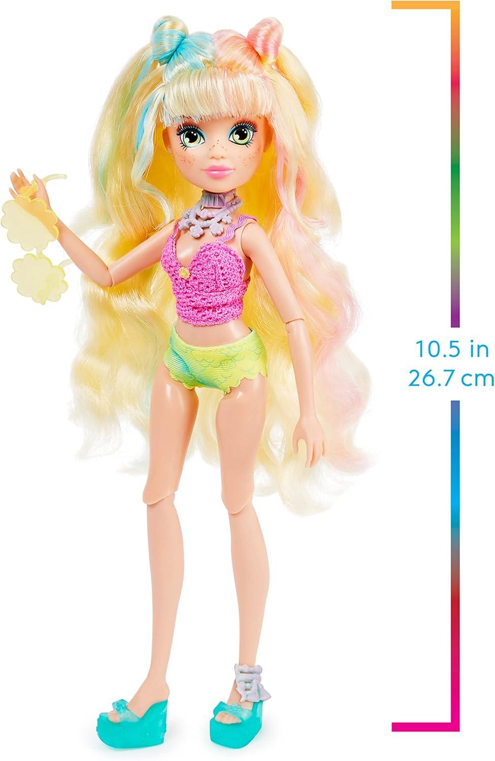 imageMERMAID HIGH Spring Break Finly Mermaid Doll ampamp Accessories with Removable Tail and Color Change Hair Streaks Kids Toys for Girls Ages 4 and upFinly