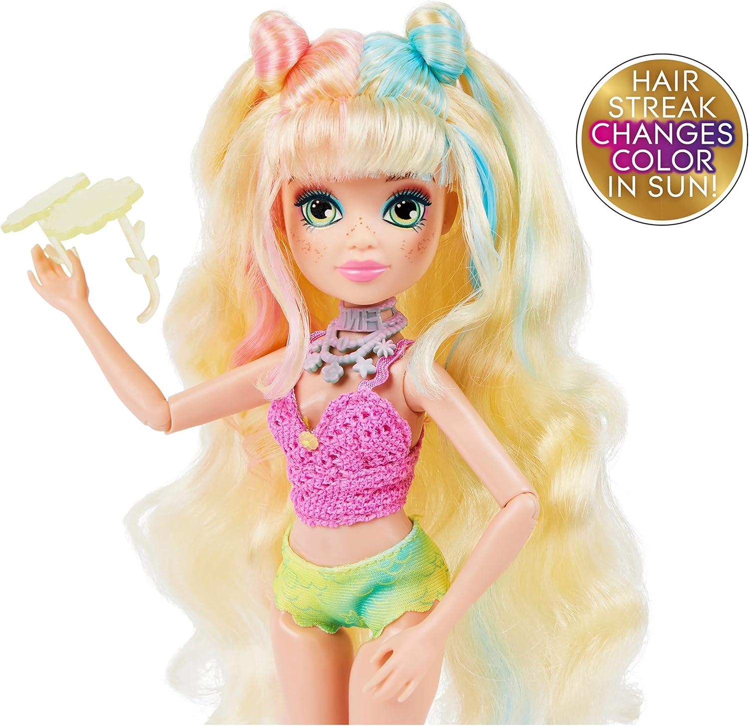 imageMERMAID HIGH Spring Break Finly Mermaid Doll ampamp Accessories with Removable Tail and Color Change Hair Streaks Kids Toys for Girls Ages 4 and upFinly