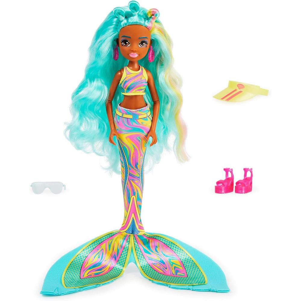 imageMERMAID HIGH Spring Break Finly Mermaid Doll ampamp Accessories with Removable Tail and Color Change Hair Streaks Kids Toys for Girls Ages 4 and upOceanna