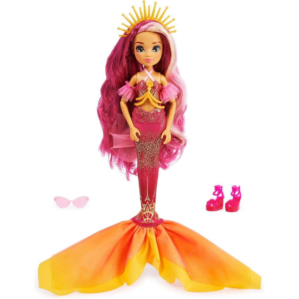 imageMERMAID HIGH Spring Break Finly Mermaid Doll ampamp Accessories with Removable Tail and Color Change Hair Streaks Kids Toys for Girls Ages 4 and upSearra