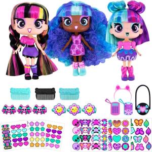 imageDECORA GIRLZ 5quot Dolls 3 Pack C  Kat Luna and Heather  Fashion Dolls for Ages 4 and Up  Surprise Birthday Gift for Children  Set of Doll Clothes Stickers Dolls ampamp Accessories