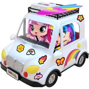 imageDECORA GIRLZ Dream Car  Rolling Wheels Surfboard Suitcase Stickers Kids 4