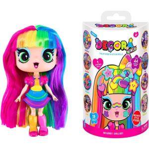 imageDecora Girlz 5quot Collectible Dolls 8 Surprises to UNbox Fun Fashions ampamp Stickers 9 to Collect