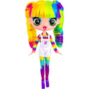 imageDecora Fashion Girlz Series 2 Decora Dream  11 FabricCostumed Posable Vinyl Doll with ExtraLong Rainbow Hair 50 Surprises Puffy ampamp Flat Removable Stickers and Accessories