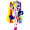 imageDecora Fashion Girlz  Decora Cheerleader  11 FabricCostumed Posable Vinyl Doll with ExtraLong Rainbow Hair 50 Surprises Puffy ampamp Flat Removable Stickers and Accessories