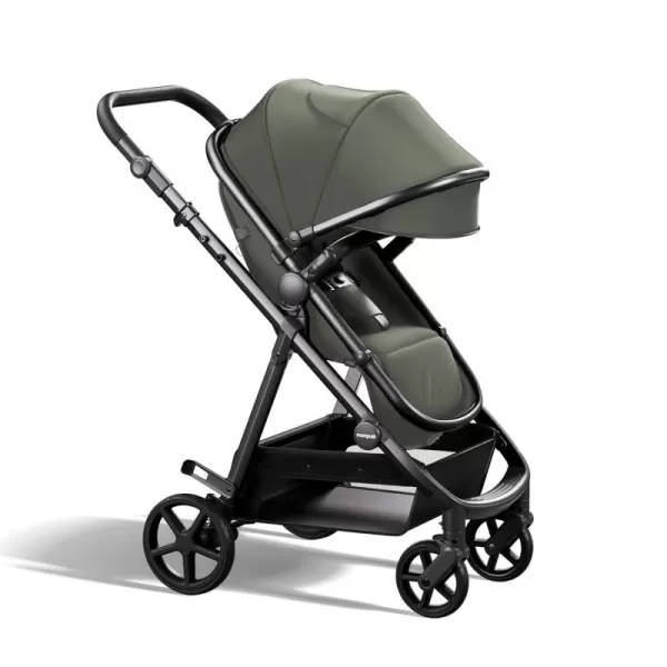 imageMompush Wiz 2in1 Convertible Baby Stroller with Bassinet Mode  Foldable Infant Stroller to Explore More as a Family  Toddler Stroller with Reversible Stroller SeatForest