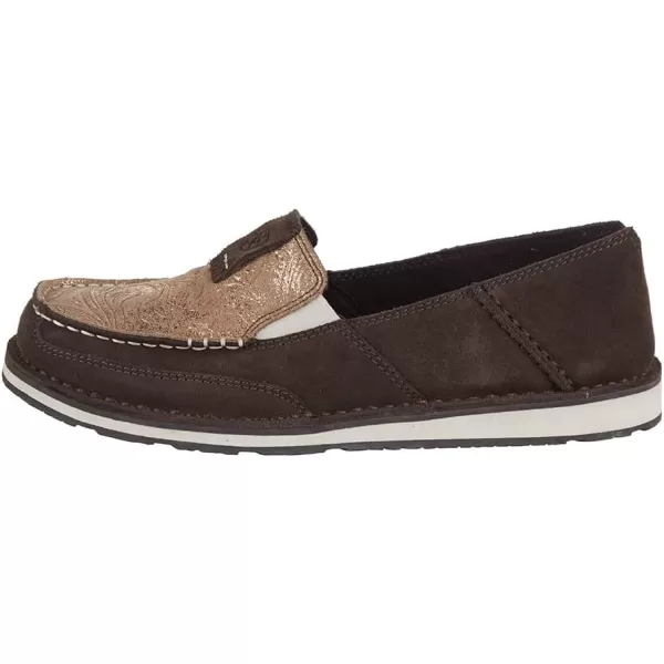 imageARIAT Womens Cruiser Boat ShoeAzteca SuedeMetallic Copper Floral