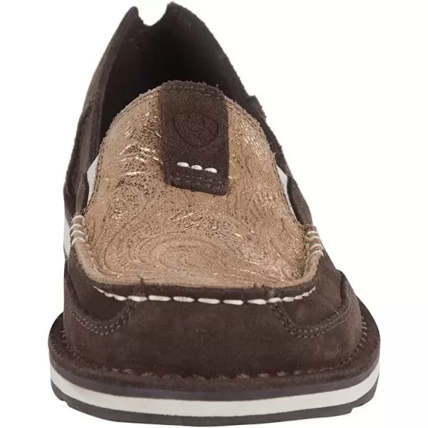 imageARIAT Womens Cruiser Boat ShoeAzteca SuedeMetallic Copper Floral