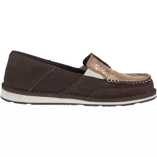 imageARIAT Womens Cruiser Boat ShoeAzteca SuedeMetallic Copper Floral