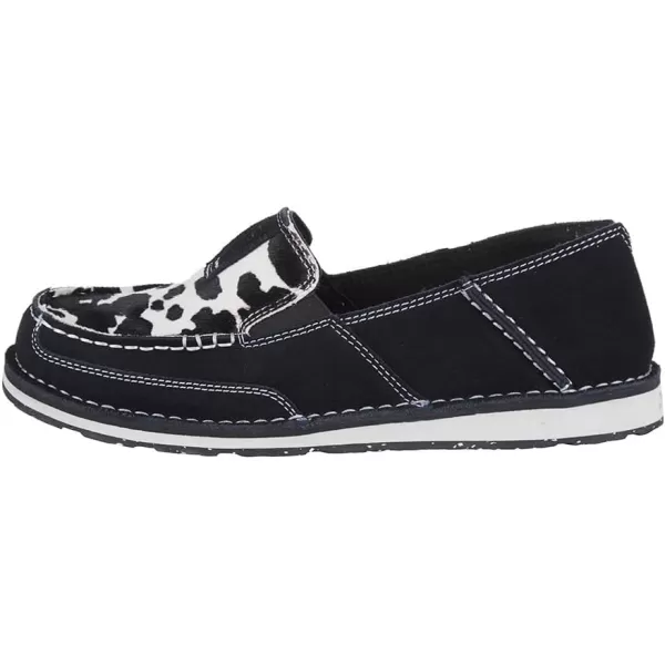 imageARIAT Womens Cruiser Boat ShoeBlack SuedeBlack and White Hair on