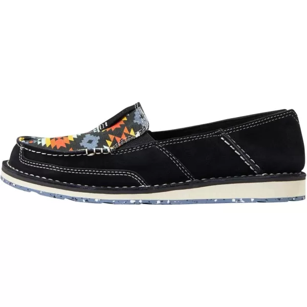 imageARIAT Womens Cruiser Boat ShoeBlack SuedeDeepest Aztec