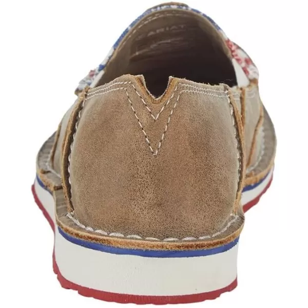 imageARIAT Womens Cruiser Boat ShoeBrown BomberDistressed Flag
