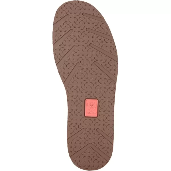 imageARIAT Womens Cruiser Boat ShoeBrown SuedeBrown Floral Emboss