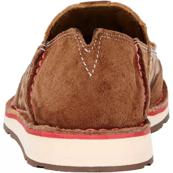 imageARIAT Womens Cruiser Boat ShoeBrown SuedeBrown Floral Emboss