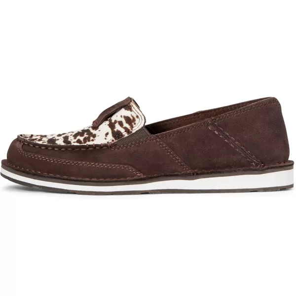 imageARIAT Womens Cruiser Boat ShoeChocolate Chip SuedeSpotted Hair on