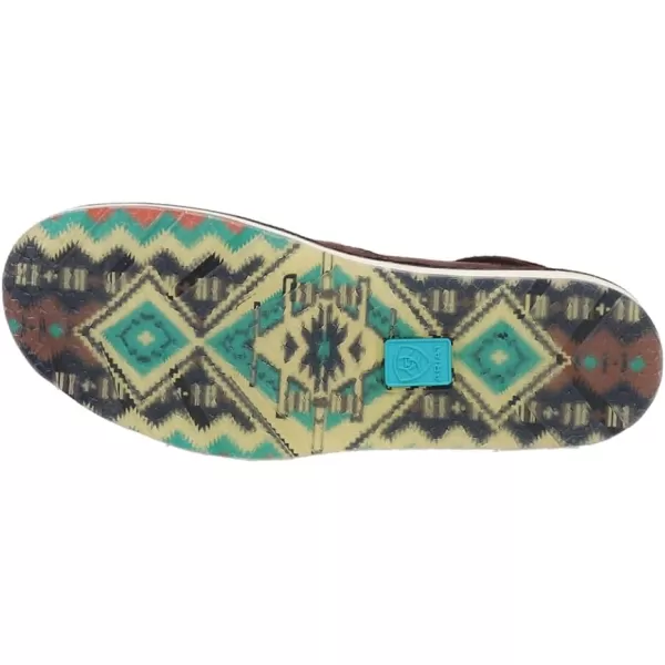 imageARIAT Womens Cruiser Boat ShoeChocolate SuedeRio Arriba Turquoise