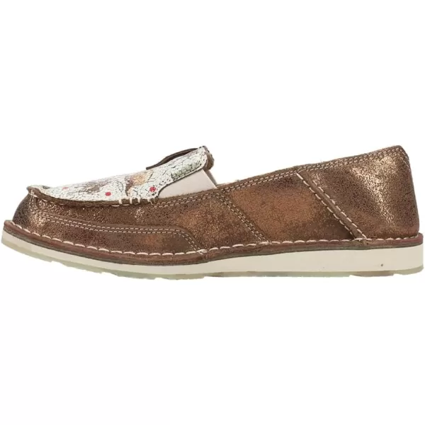 imageARIAT Womens Cruiser Boat ShoeCopper MetallicMulti Nueces Print