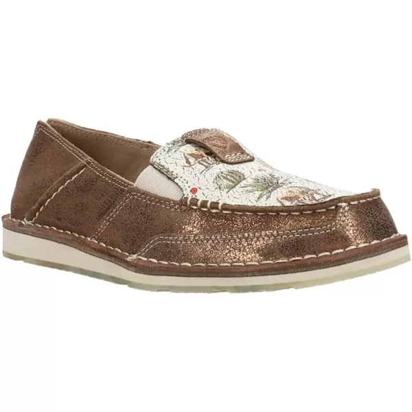 imageARIAT Womens Cruiser Boat ShoeCopper MetallicMulti Nueces Print