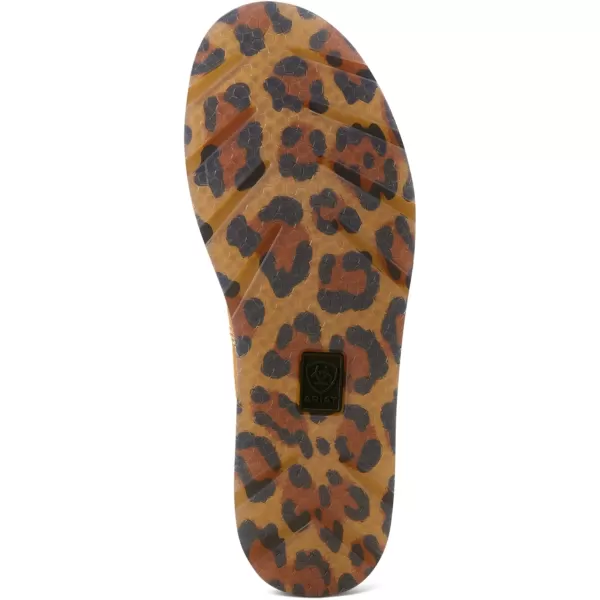 imageARIAT Womens Cruiser Boat ShoeCream Cheetah Hair onDark Tan Suede