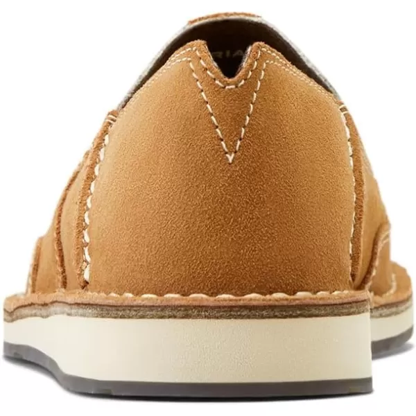 imageARIAT Womens Cruiser Boat ShoeCream Cheetah Hair onDark Tan Suede