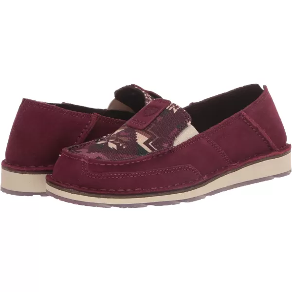 imageARIAT Womens Cruiser Boat ShoeDark BurgundyWine Saddle Blanket