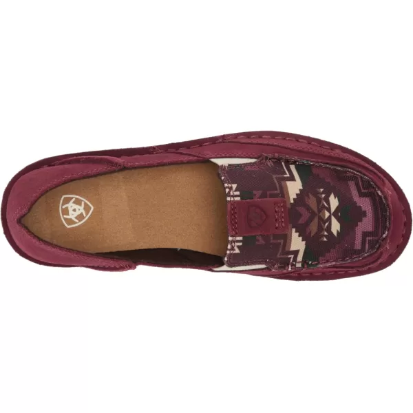 imageARIAT Womens Cruiser Boat ShoeDark BurgundyWine Saddle Blanket