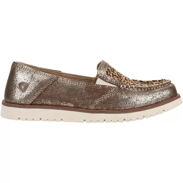 imageARIAT Womens Cruiser Boat ShoeGolden BrownMini Leopard