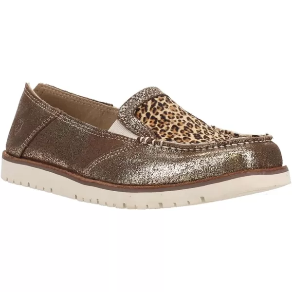 imageARIAT Womens Cruiser Boat ShoeGolden BrownMini Leopard