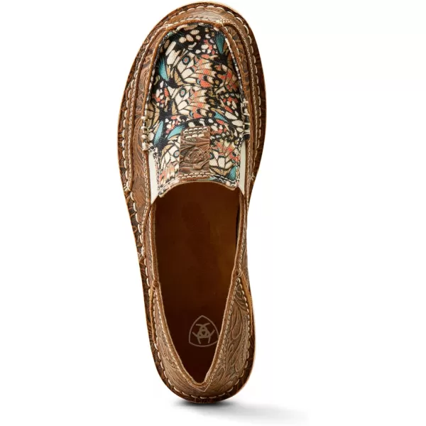imageARIAT Womens Cruiser Boat ShoeMariposaBrown Floral Emboss