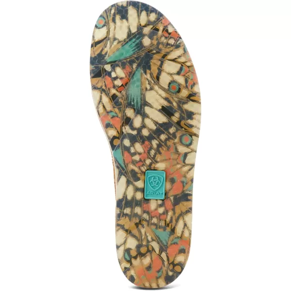 imageARIAT Womens Cruiser Boat ShoeMariposaBrown Floral Emboss