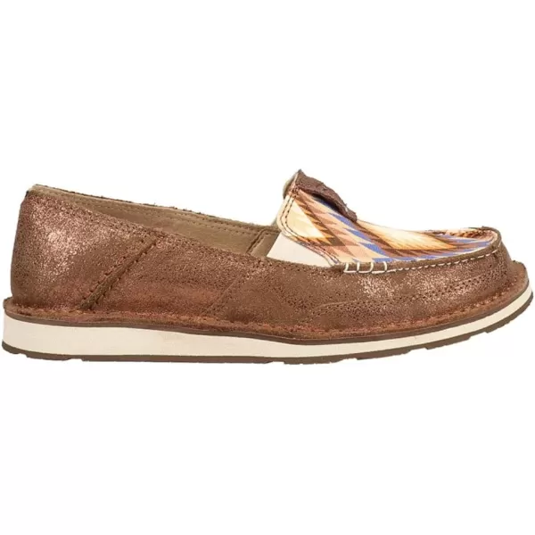 imageARIAT Womens Cruiser Boat ShoeMetallic BronzeAztec Blanket