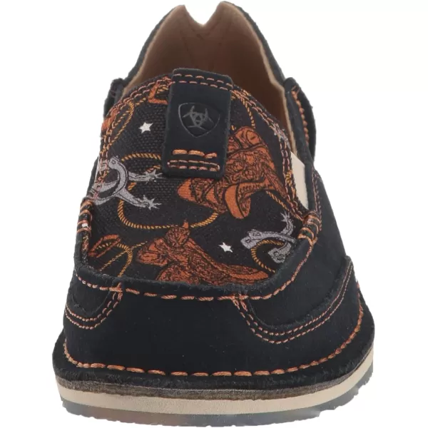 imageARIAT Womens Cruiser Boat ShoeNavy Blue SuedeSaddle Up Print