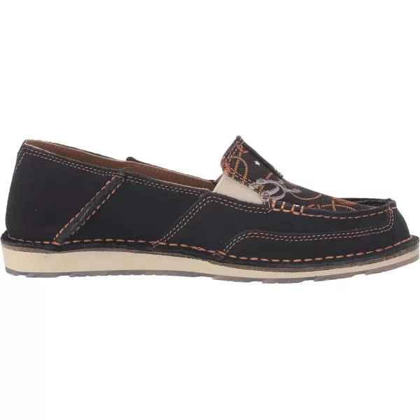 imageARIAT Womens Cruiser Boat ShoeNavy Blue SuedeSaddle Up Print