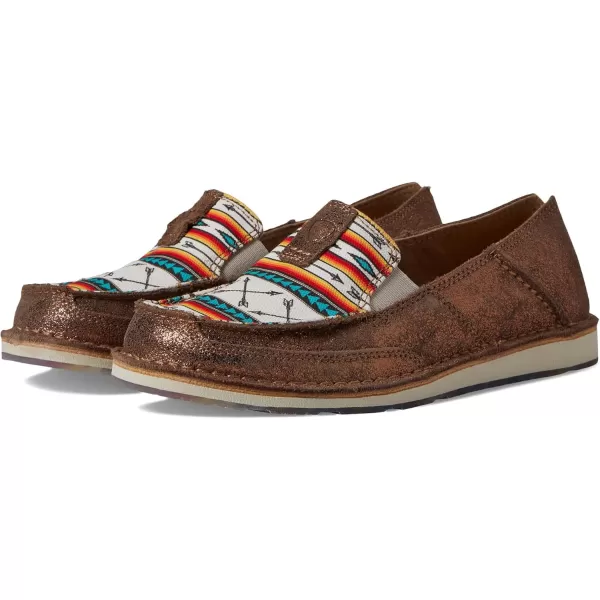 imageARIAT Womens Cruiser Boat ShoeRose GoldArrow Print