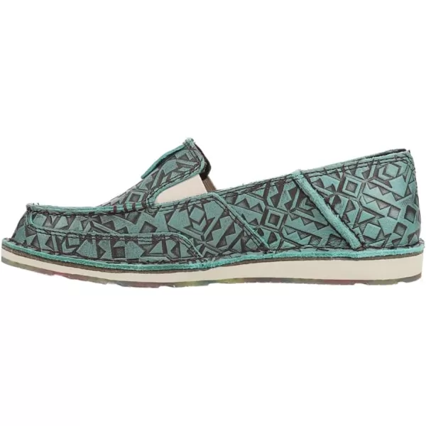 imageARIAT Womens Cruiser Boat ShoeTurquoise Blanket Emboss