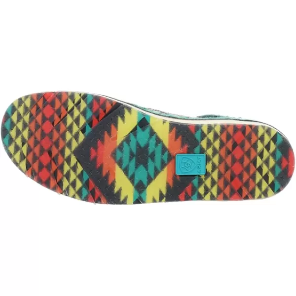 imageARIAT Womens Cruiser Boat ShoeTurquoise Blanket Emboss