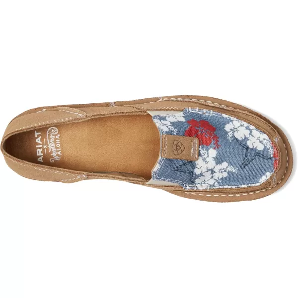 imageARIAT Womens Cruiser Boat ShoeWalnutRed White and Blue Pareau Prin