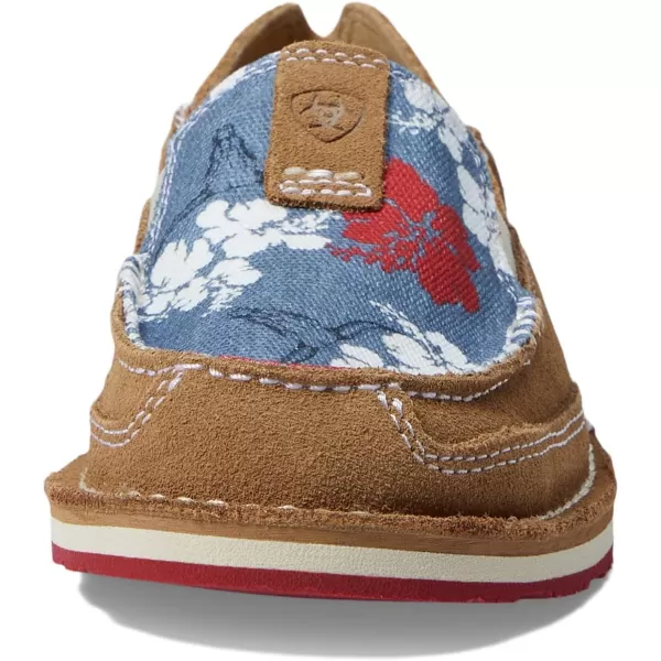 imageARIAT Womens Cruiser Boat ShoeWalnutRed White and Blue Pareau Prin