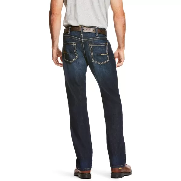 imageAriat Mens Rebar M4 Relaxed DuraStretch Basic Boot Cut JeanMaritime