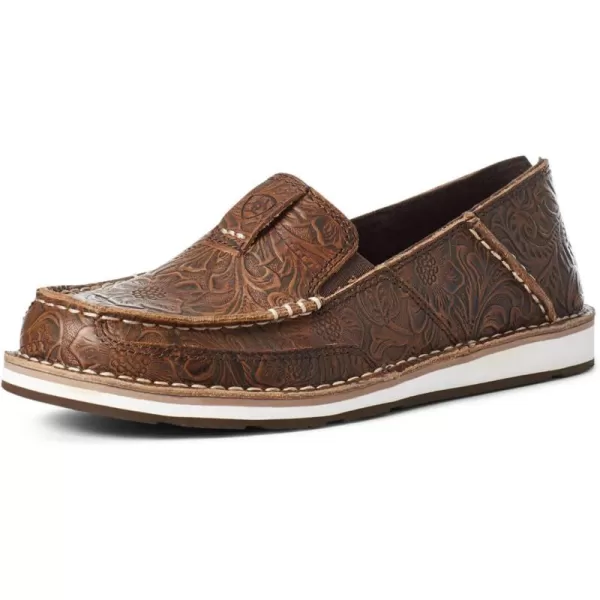 imageARIAT Womens Cruiser Boat ShoeBrown Floral Emboss
