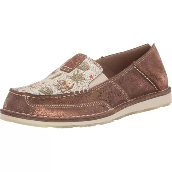 imageARIAT Womens Cruiser Boat ShoeCopper MetallicMulti Nueces Print