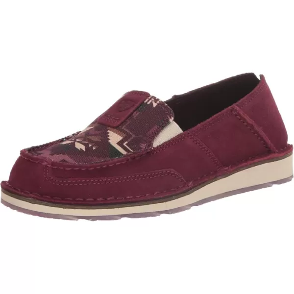 imageARIAT Womens Cruiser Boat ShoeDark BurgundyWine Saddle Blanket